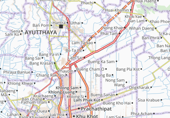 Karte Stadtplan Wang Noi