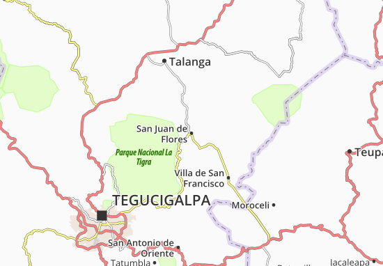 Karte Stadtplan San Juan de Flores