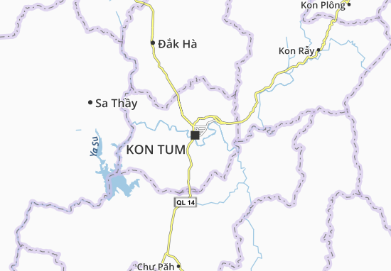 Karte Stadtplan Kon Tum