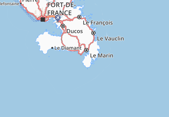 Kaart Plattegrond Sainte-Anne