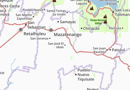 Karte Stadtplan San José El Idolo