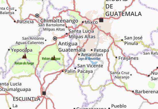 Karte Stadtplan Amatitlan