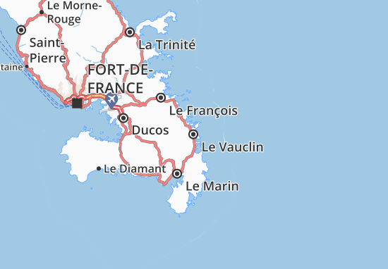 Karte Stadtplan Le Vauclin