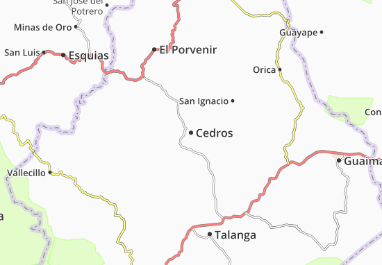 Kaart Plattegrond Cedros