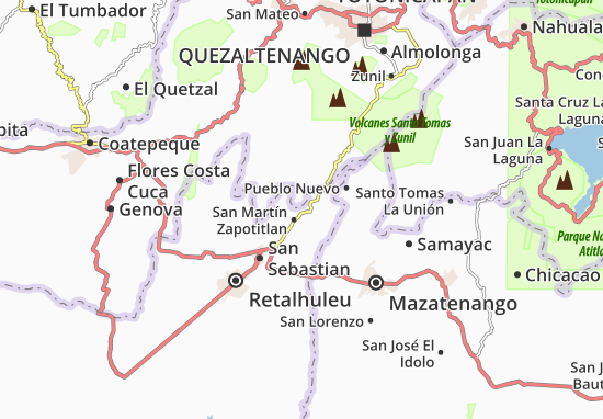 Kaart Plattegrond San Felipe Retalhulehu