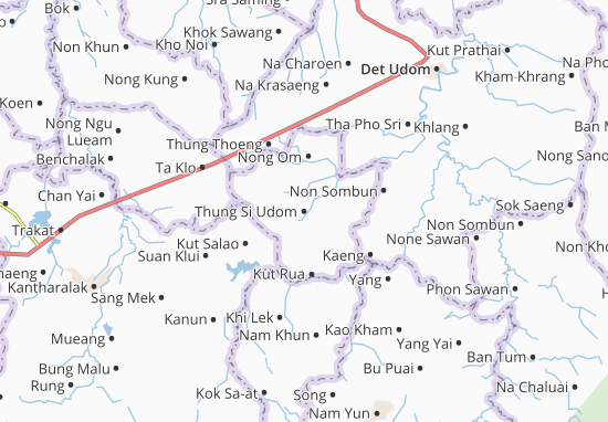 Mapa Thung Si Udom
