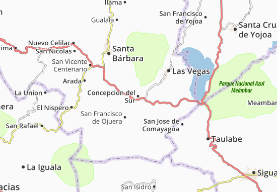 Kaart Plattegrond Concepcion del Sur