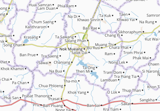 MICHELIN-Landkarte Nok Mueang - Stadtplan Nok Mueang - ViaMichelin