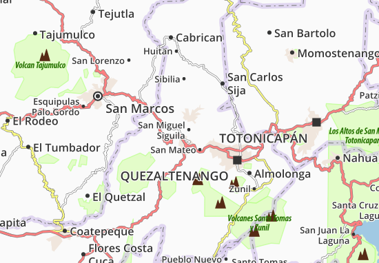 Karte Stadtplan San Miguel Siguila
