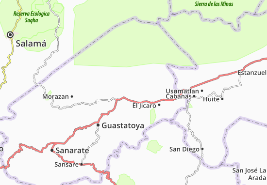 Karte Stadtplan San Agustan Acasaguastlan