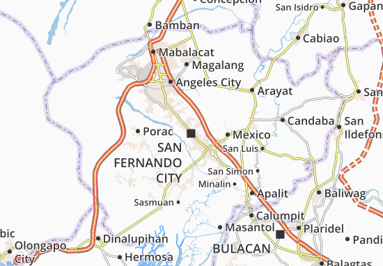 Karte Stadtplan San Fernando City