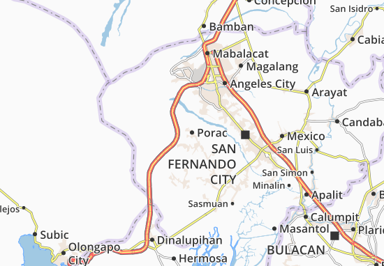 Sta Cruz Porac Pampanga Map Michelin Porac Map - Viamichelin