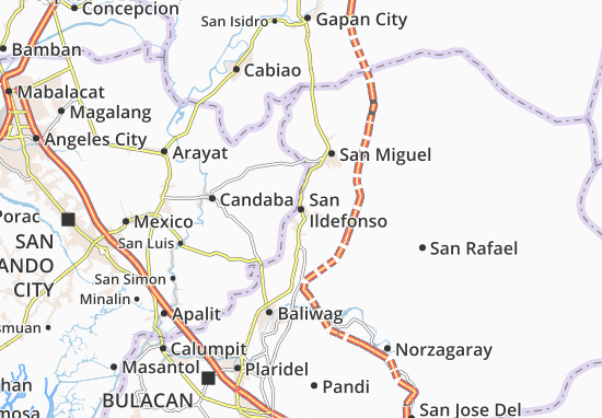 Kaart Plattegrond San Ildefonso