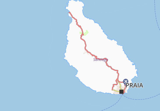 Achada Gregório Map