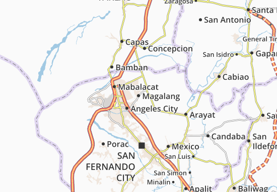 Sta Cruz Magalang Pampanga Map Michelin Magalang Map - Viamichelin