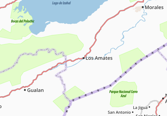 Karte Stadtplan Los Amates