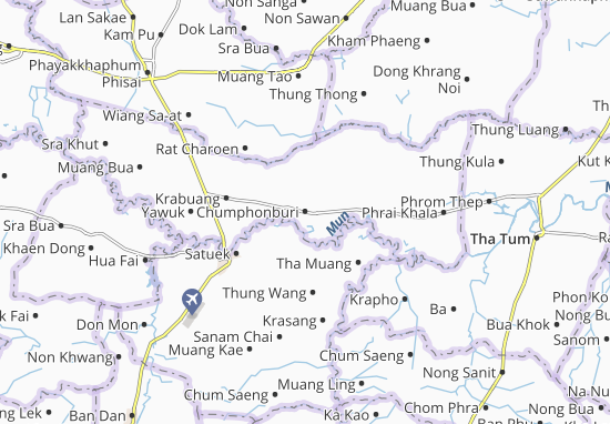 Karte Stadtplan Chumphonburi