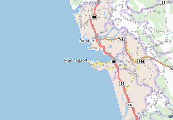 MICHELIN-Landkarte Marmagao - Stadtplan Marmagao - ViaMichelin