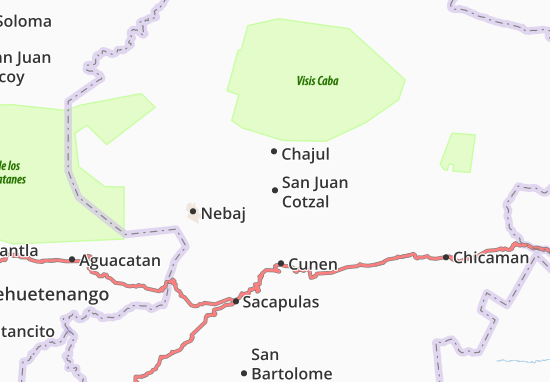 Kaart Plattegrond San Juan Cotzal