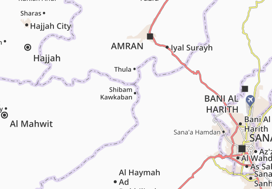 Kaart Plattegrond Shibam Kawkaban