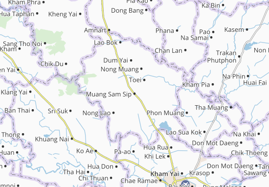 Mapa Muang Sam Sip