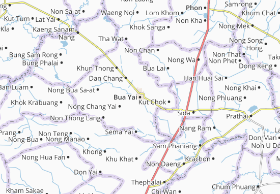 Karte Stadtplan Bua Yai