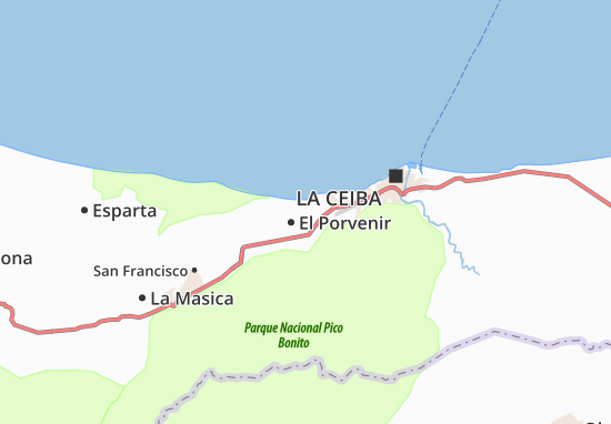 Kaart Plattegrond El Porvenir