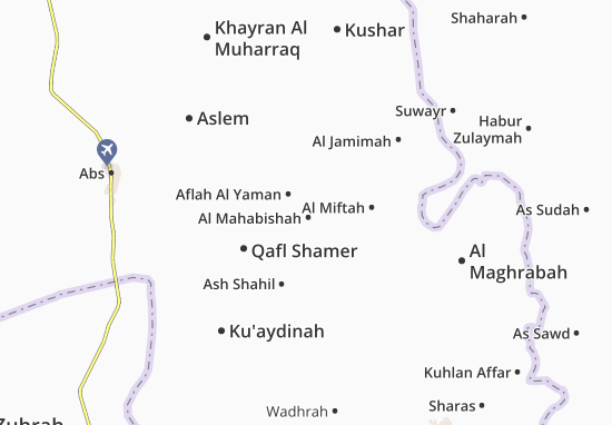 Carte-Plan Aflah Al Yaman