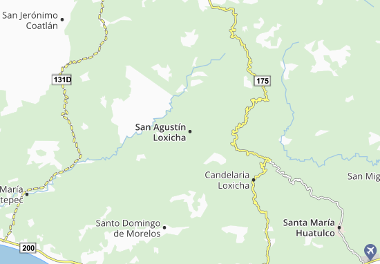 San Agustín Loxicha Map
