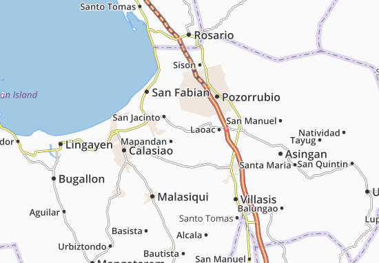 Karte Stadtplan Manaoag