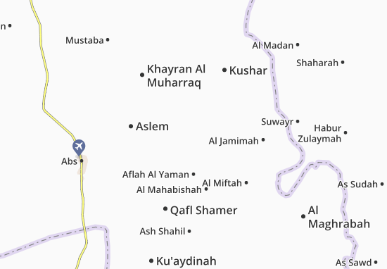 Karte Stadtplan Aflah Ash Shawm