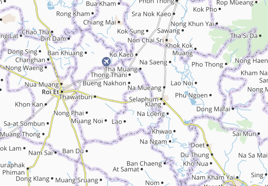 Mapa Thung Khao Luang