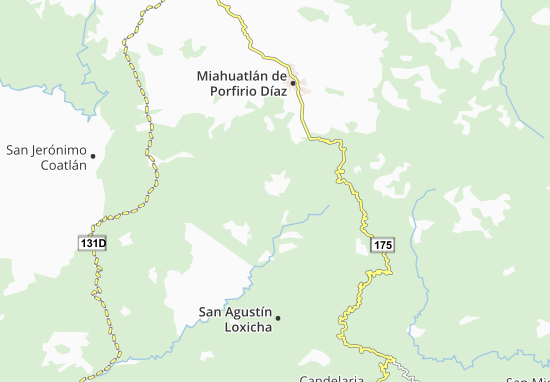 Santa Lucía Miahuatlán Map