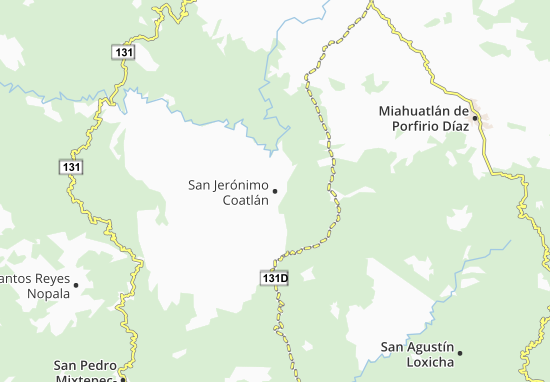 San Jerónimo Coatlán Map