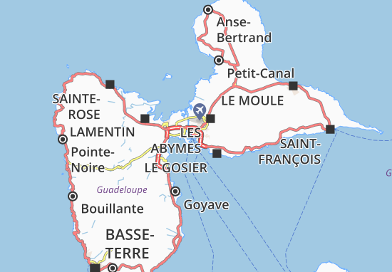 Kaart Plattegrond Pointe-à-Pitre