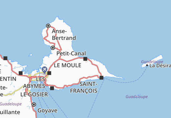 Karte Stadtplan Le Moule