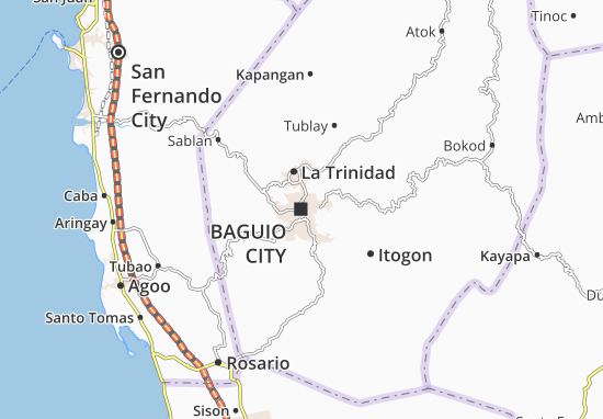Kaart Plattegrond Baguio City