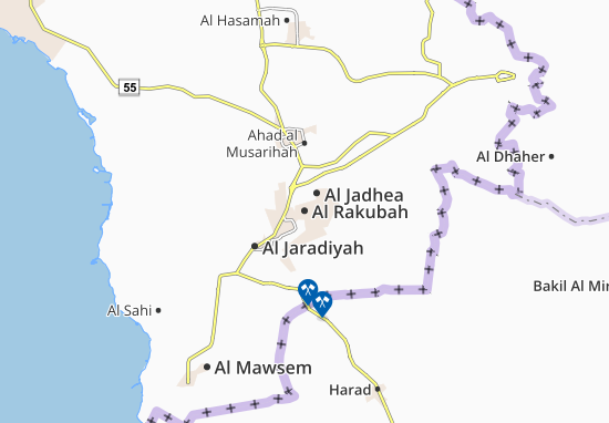 Karte Stadtplan Al Rakubah