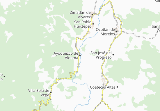 Karte Stadtplan Ayoquezco de Aldama