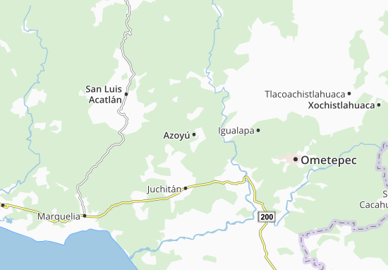 Karte Stadtplan Azoyú