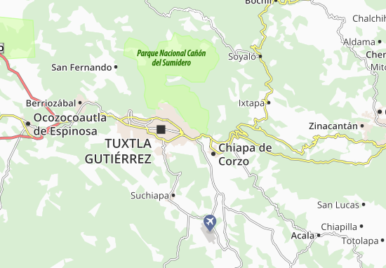 Kaart Plattegrond Otilio Montaño