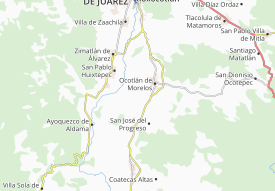 Kaart Plattegrond Asunción Ocotlán