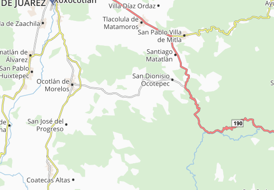 Karte Stadtplan San Baltazar Chichicápam