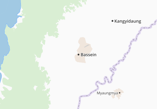 Mapa Bassein