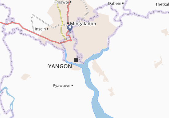 Karte Stadtplan Thingangyun