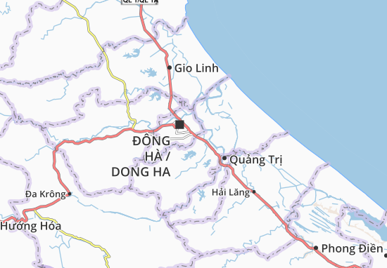 Karte Stadtplan Đông Lương