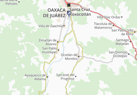 Karte Stadtplan Santa Ana Zegache