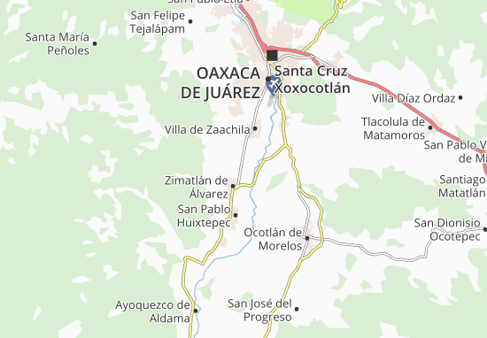 Karte Stadtplan Ciénega de Zimatlán