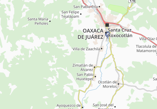 Kaart Plattegrond Santa Inés del Monte