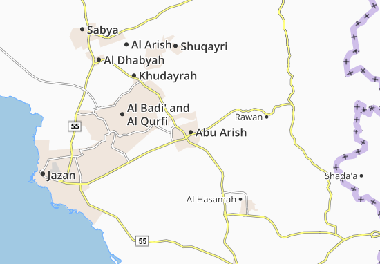Carte-Plan Abu Arish